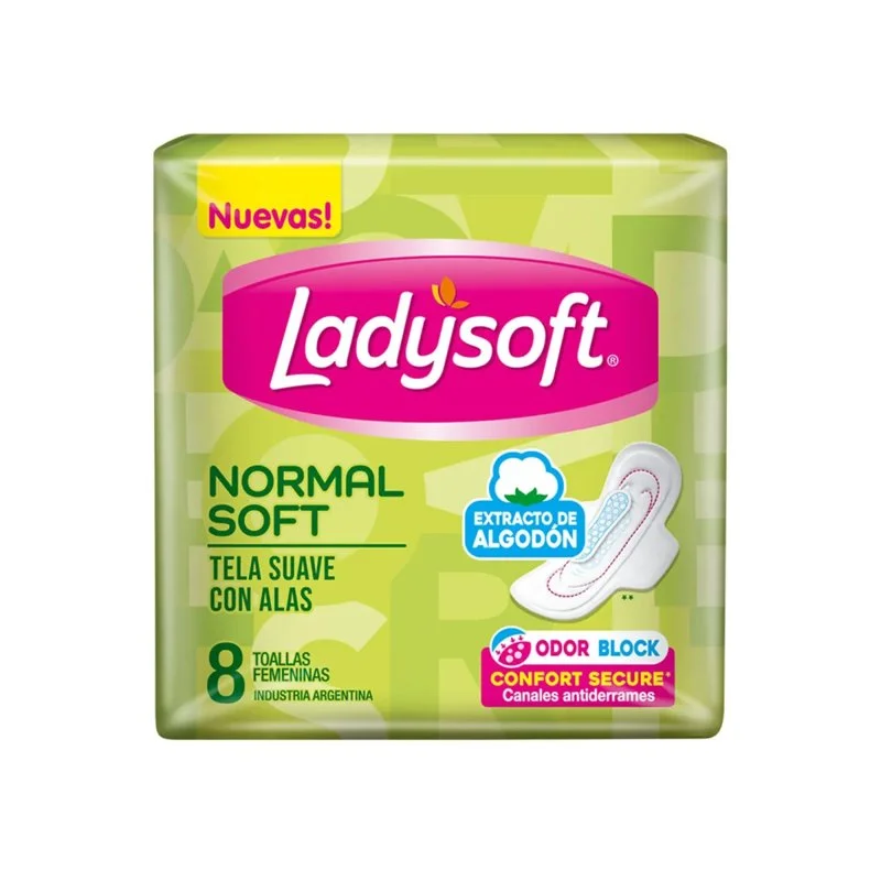 LADYSOFT TOALLAS 8U NORMAL SOFT